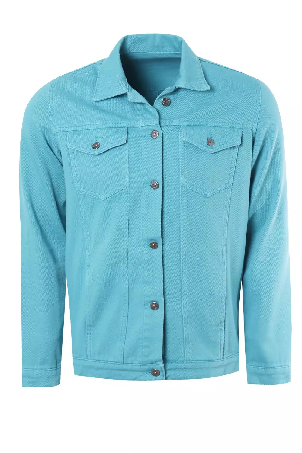 Turquoise deals denim jacket