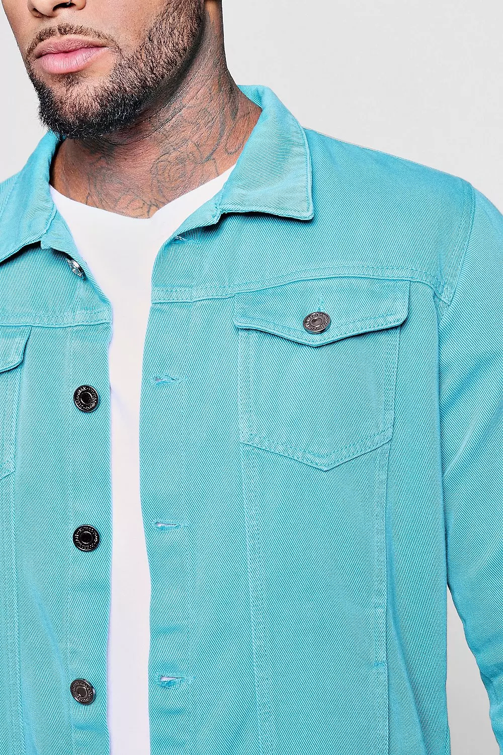 Turquoise Denim Jacket