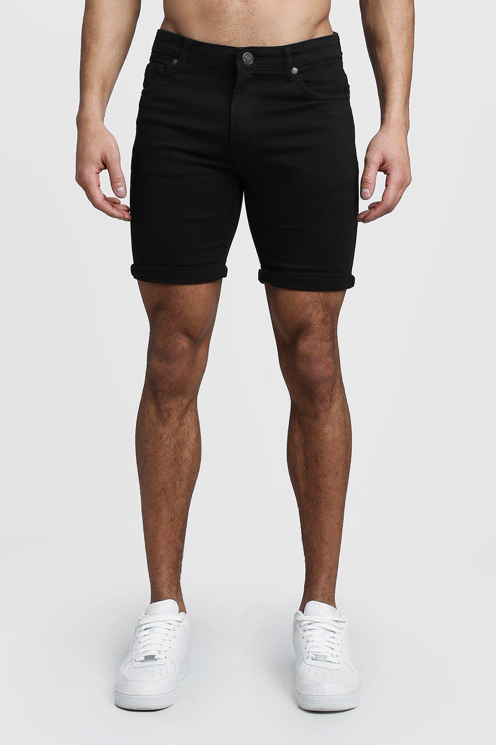 black jeans shorts mens