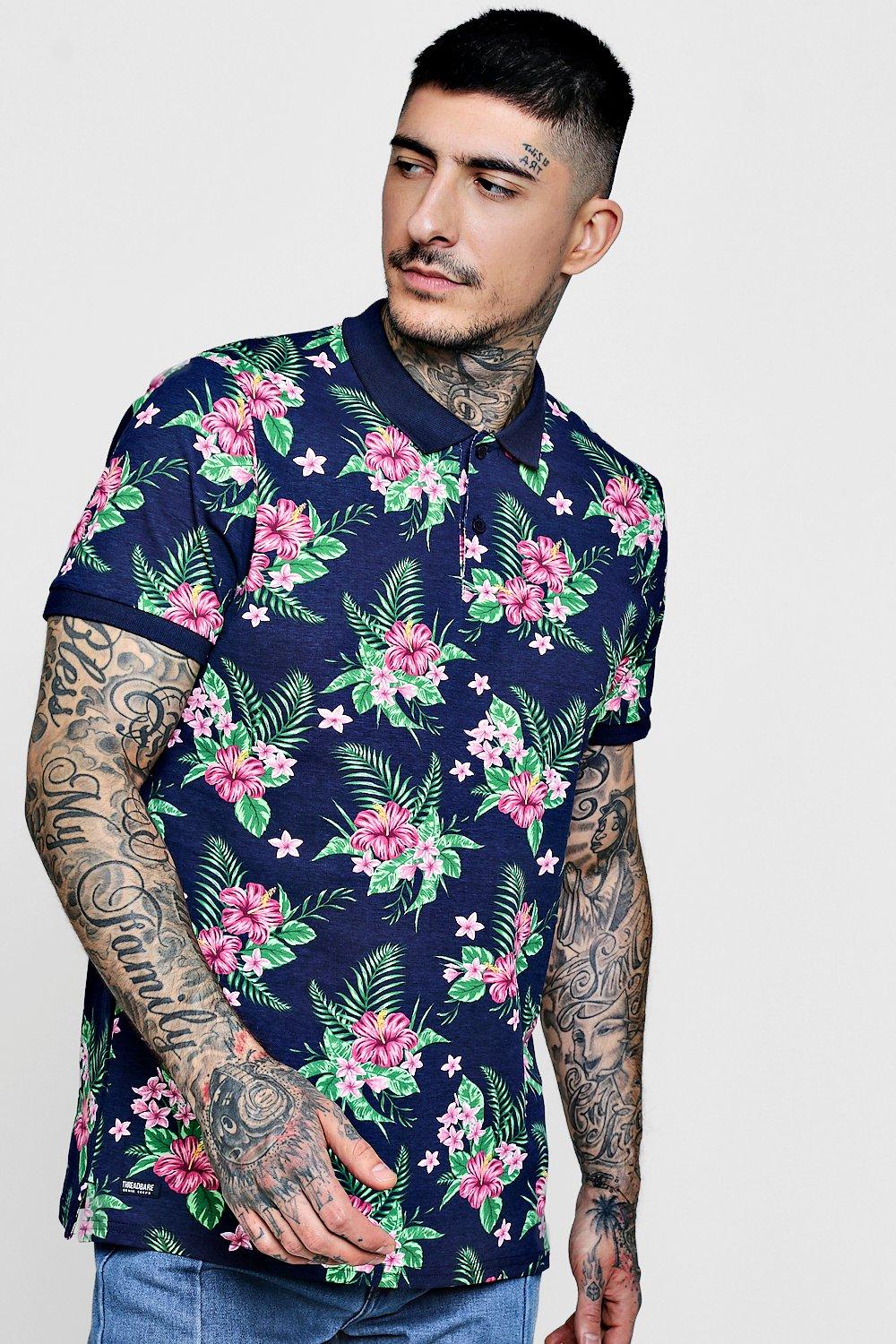 floral polo shirt outfit