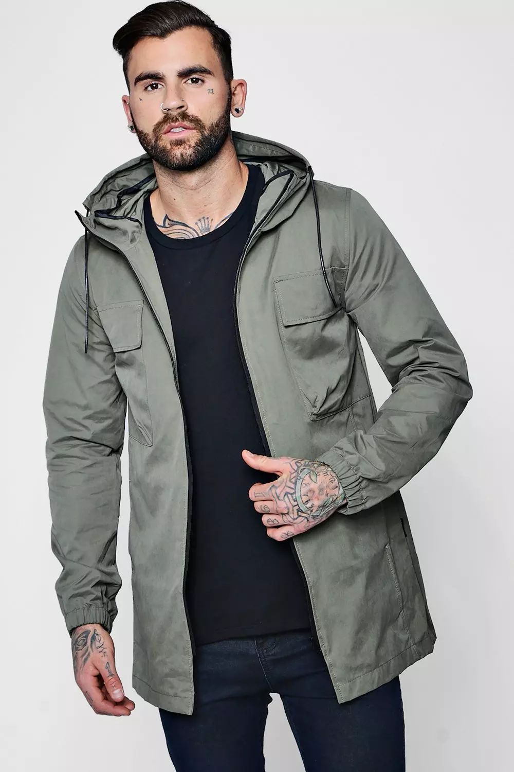 Mens lightweight 2024 fishtail parka