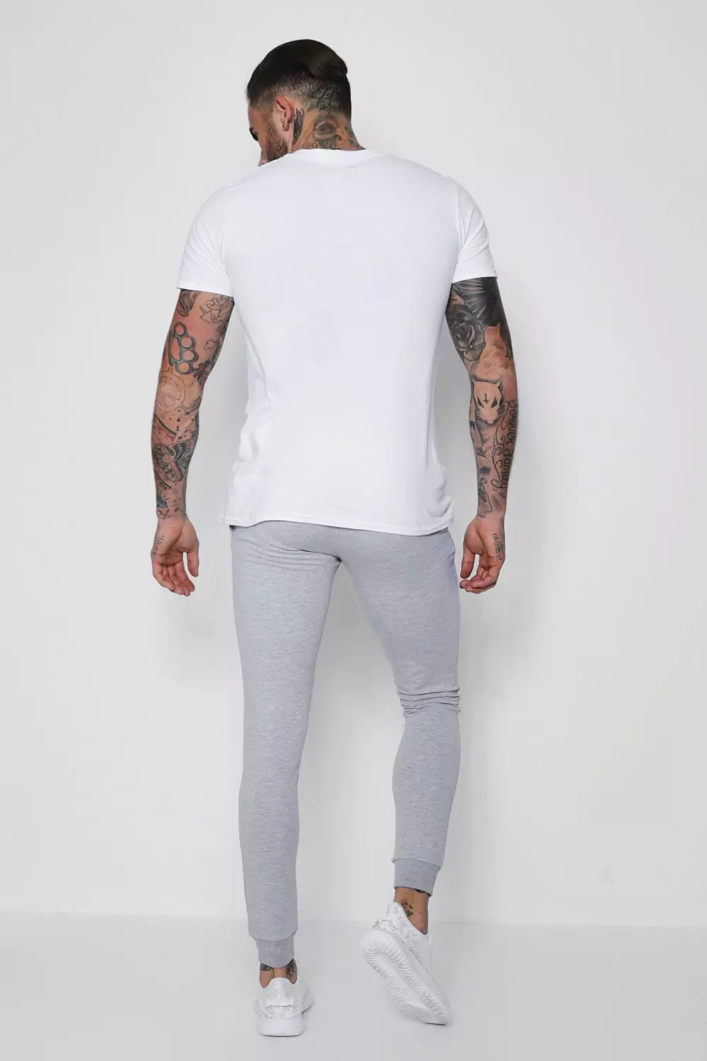 Mens super skinny joggers on sale grey