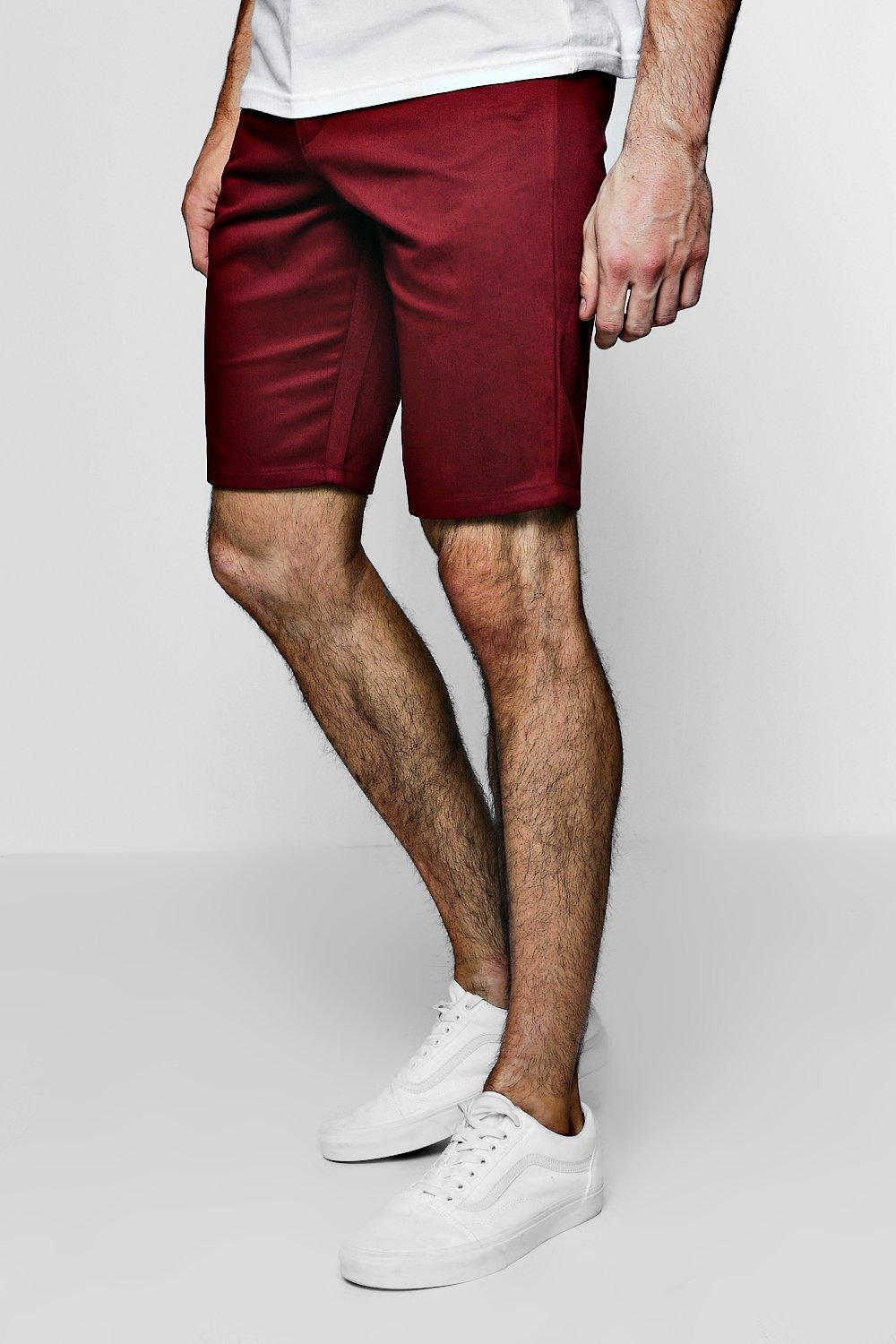 burgundy chino shorts