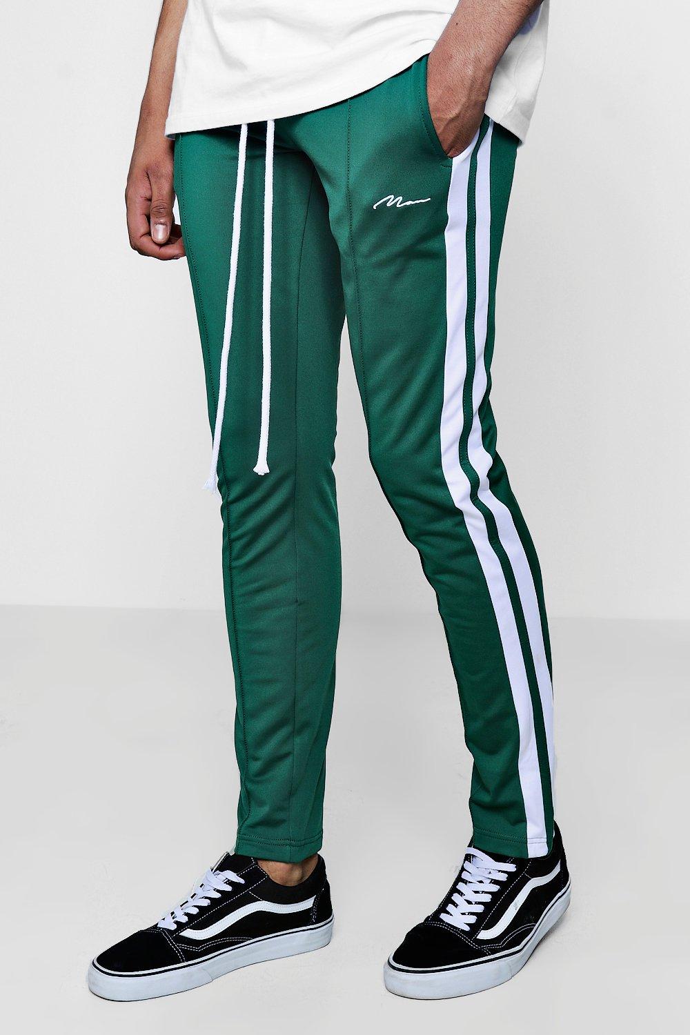 joggers with side stripe mens