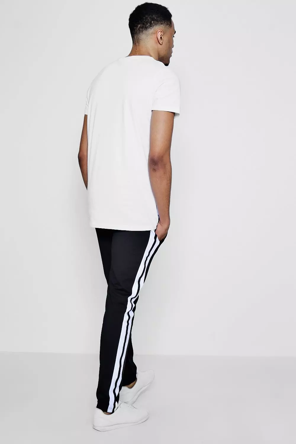 Skinny joggers with store side stripe