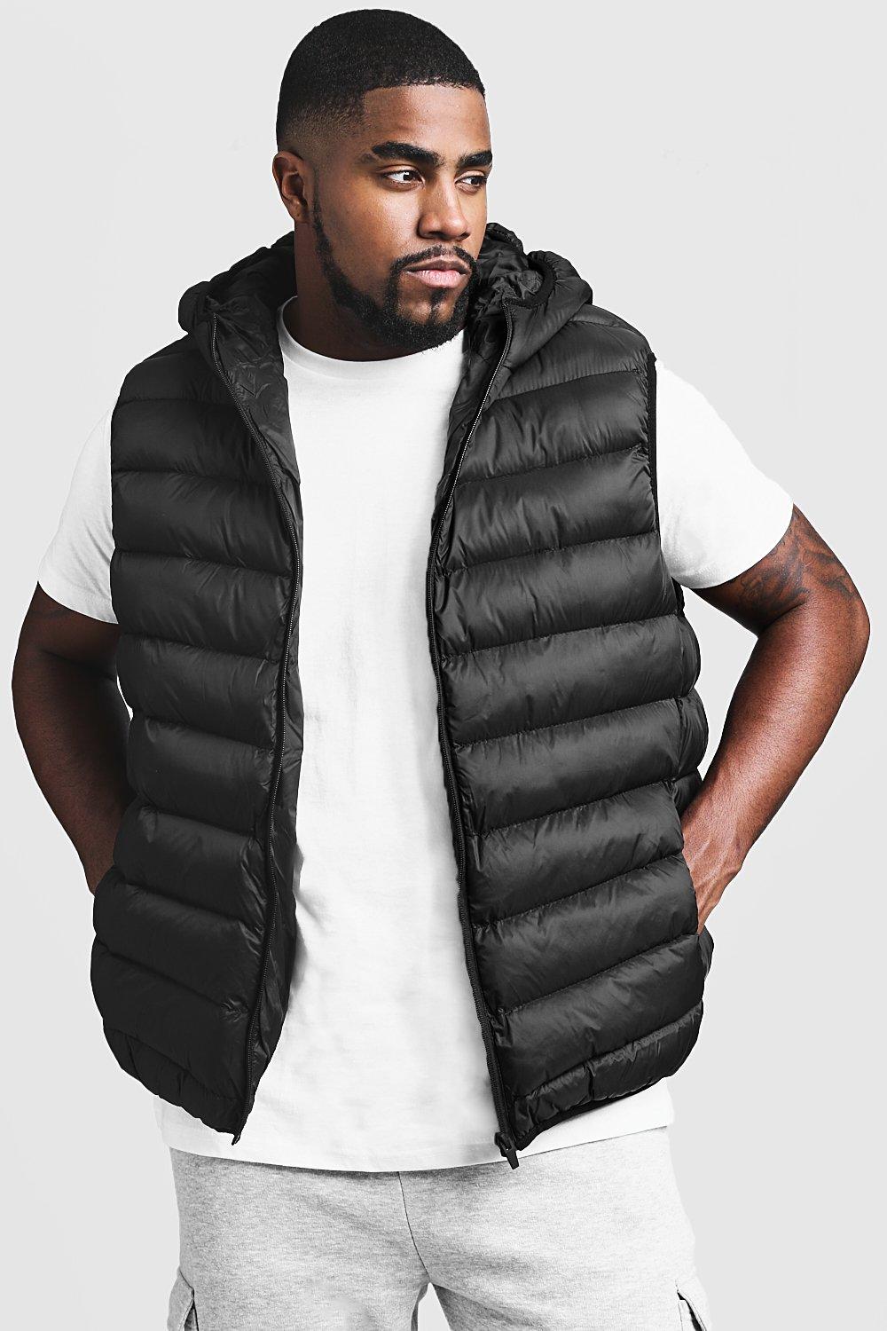 plus size black gilet