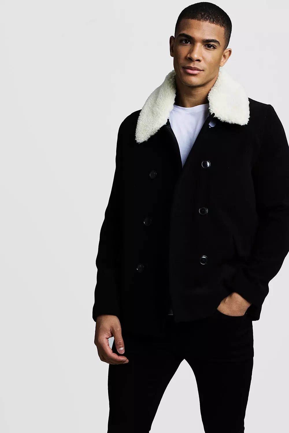 Men's Winter Top Jacket Warm Lambswool Arctic Fleece Jacket Coat