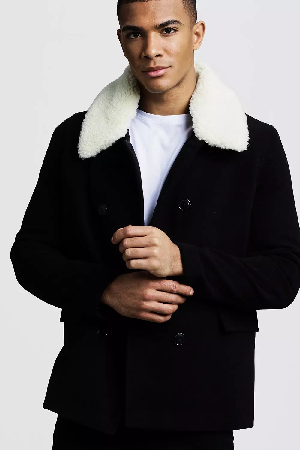 Men's Winter Top Jacket Warm Lambswool Arctic Fleece Jacket Coat