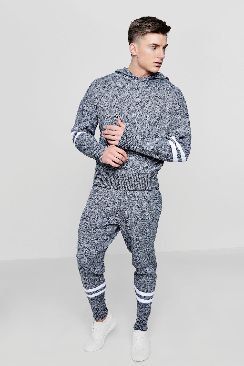 grey knitted tracksuit