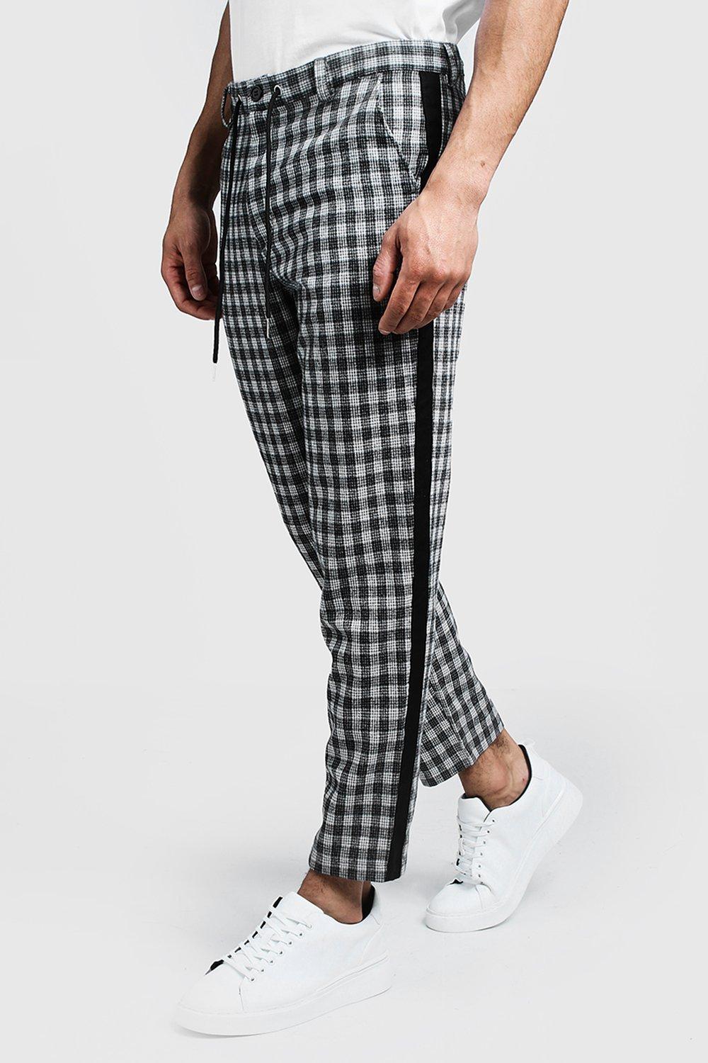 tapered check pants