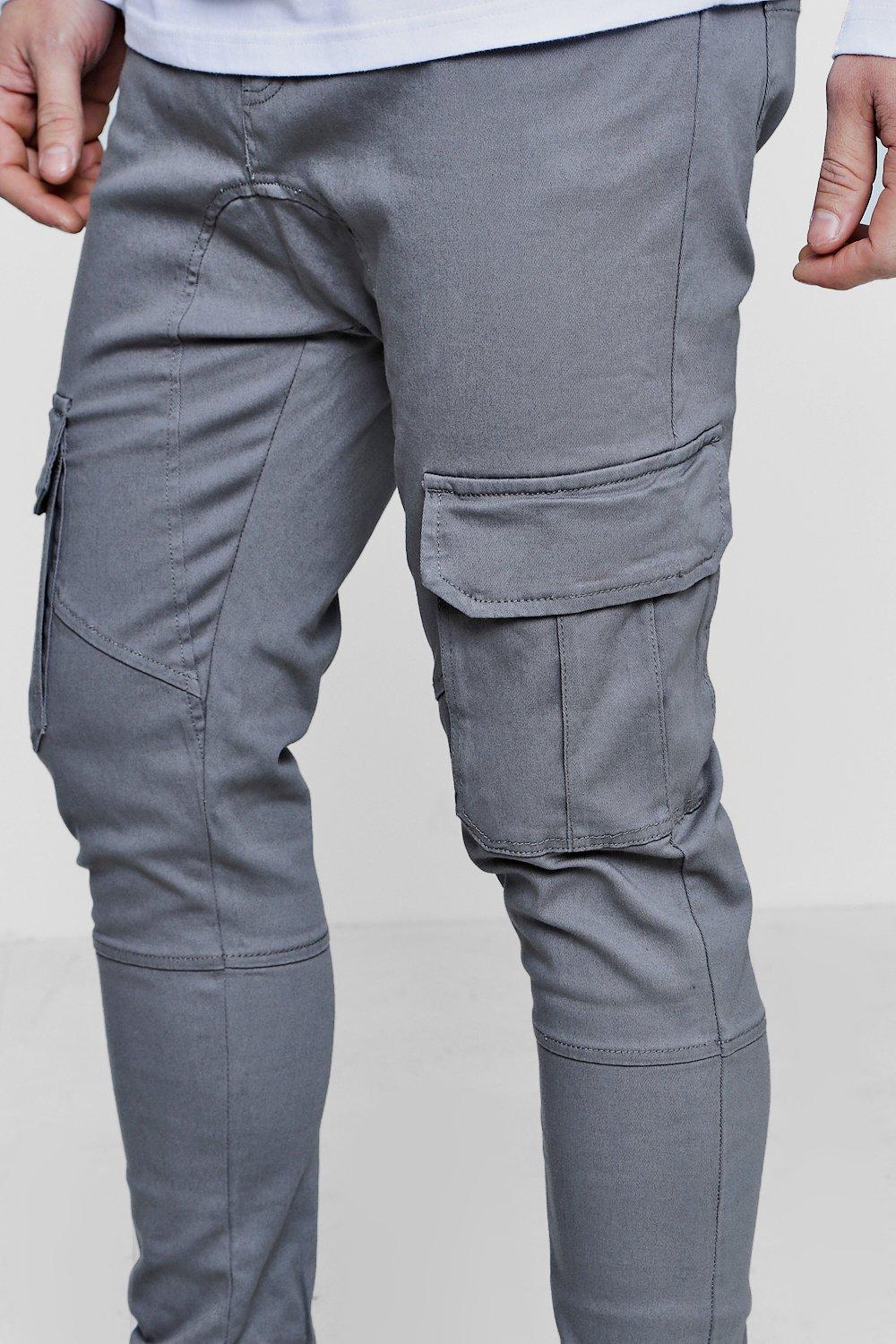 slim fit cuffed cargo trouser