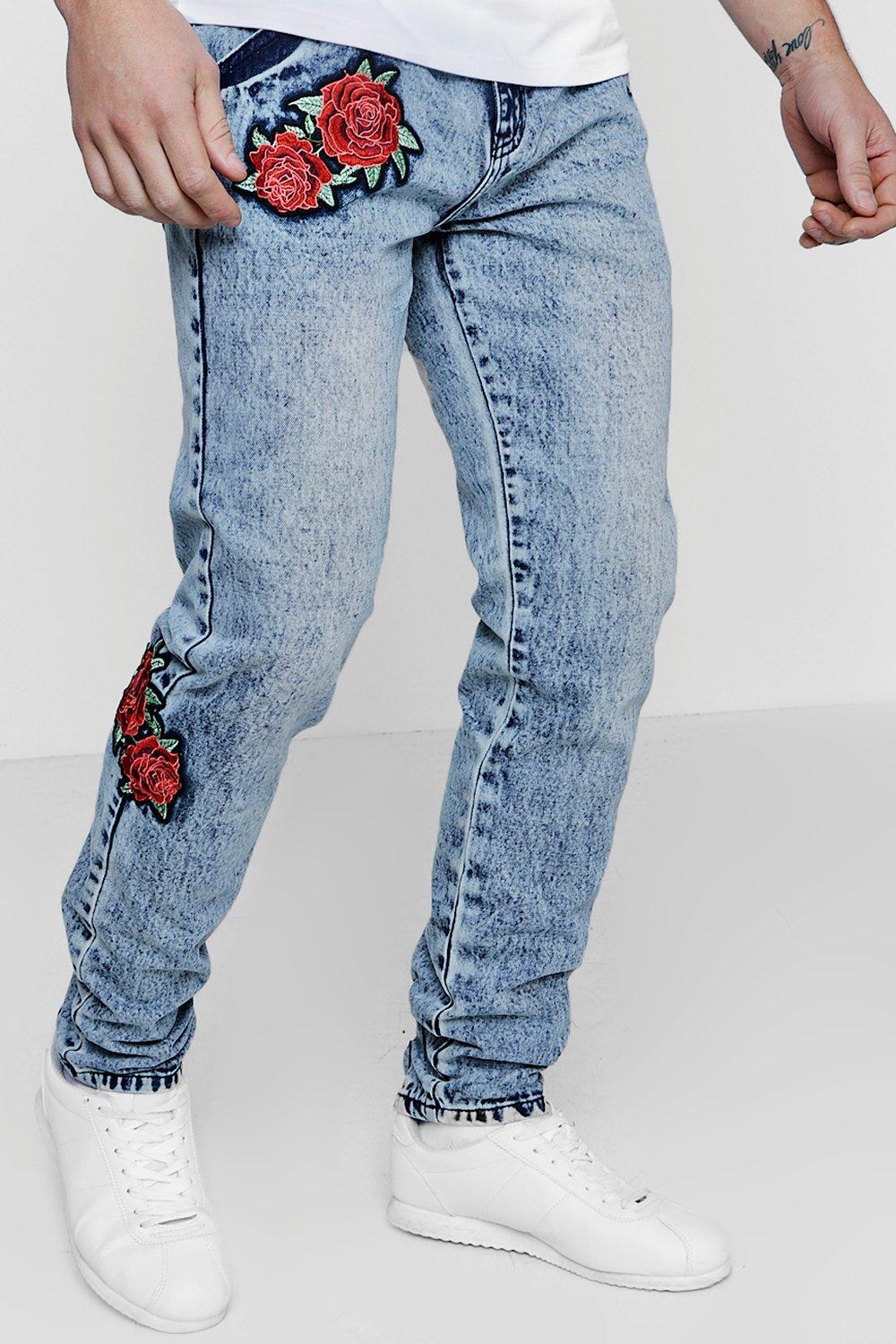 jeans with embroidery