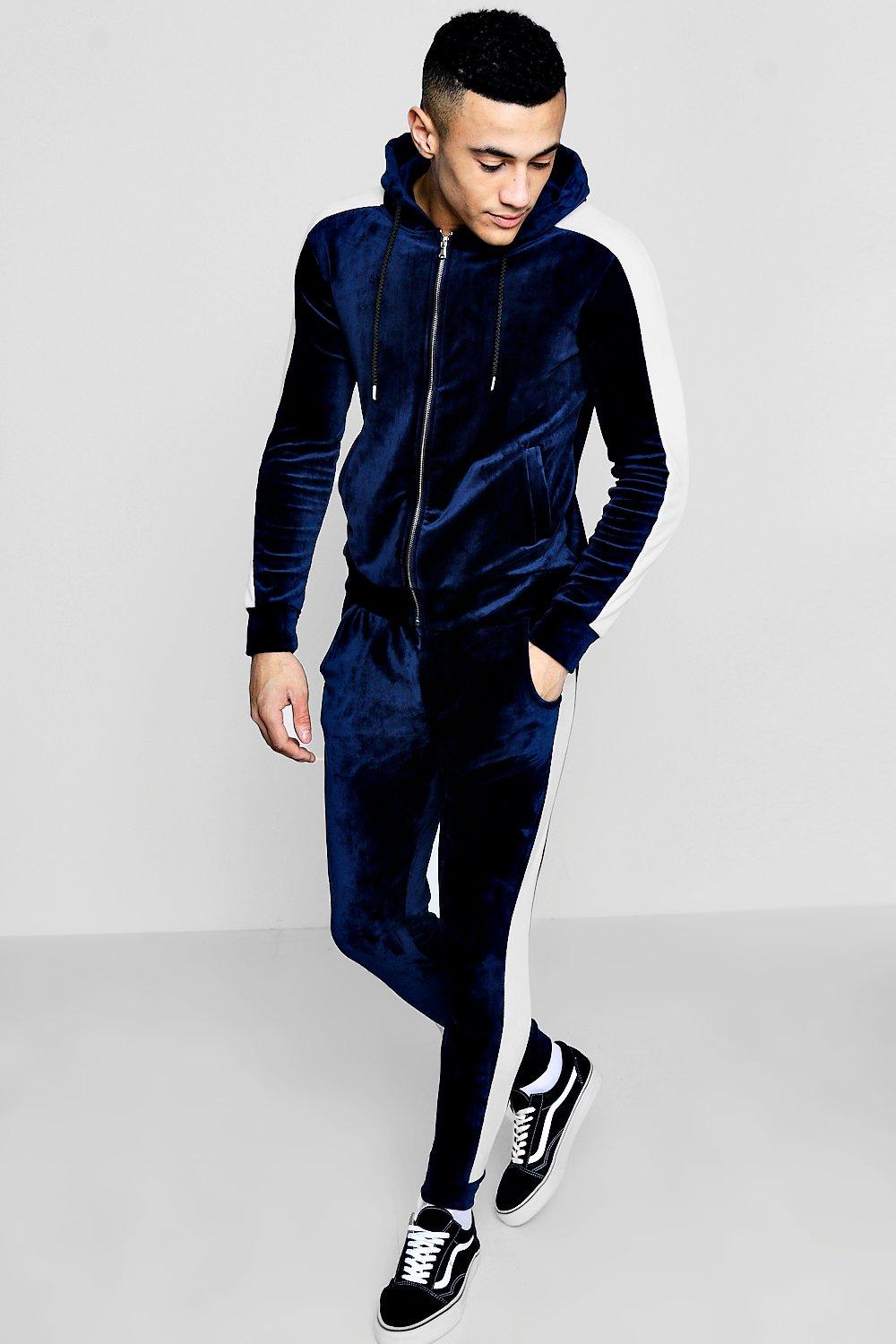 velvet tracksuit boohoo