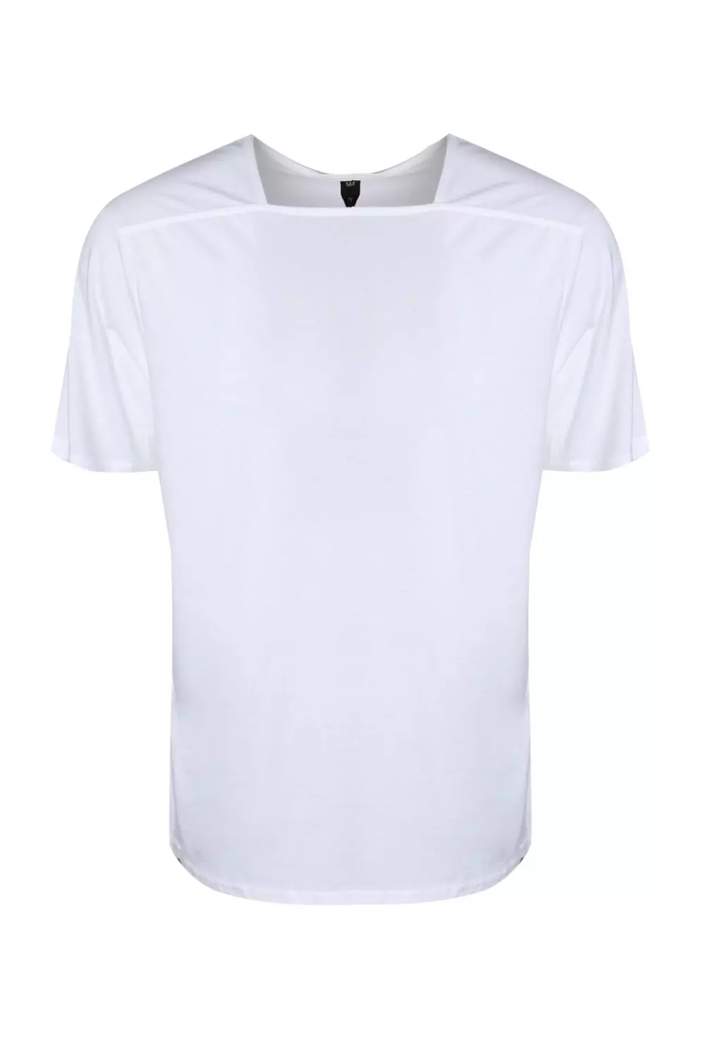 Collarless Square Neck T-Shirt