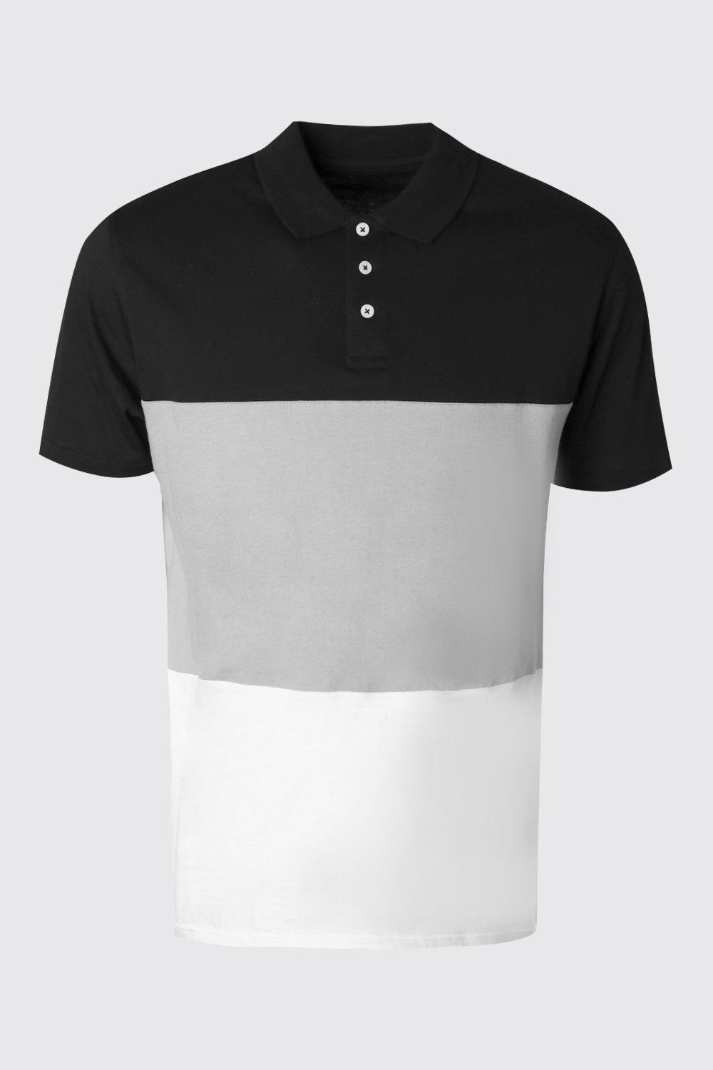 silver polo shirt