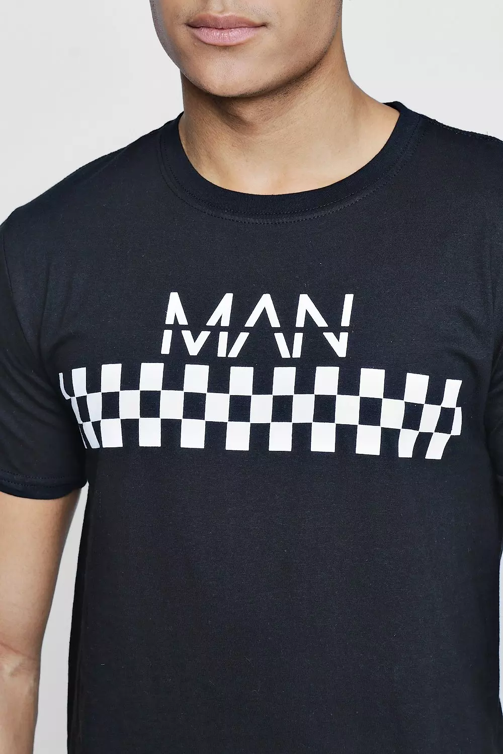 T shirt manche online longue damier