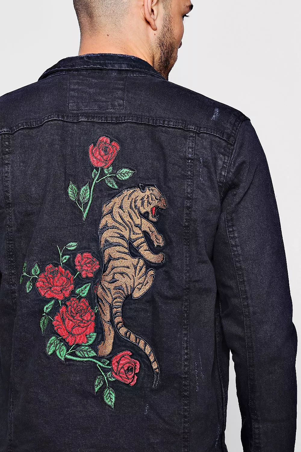 Tiger denim jacket clearance mens