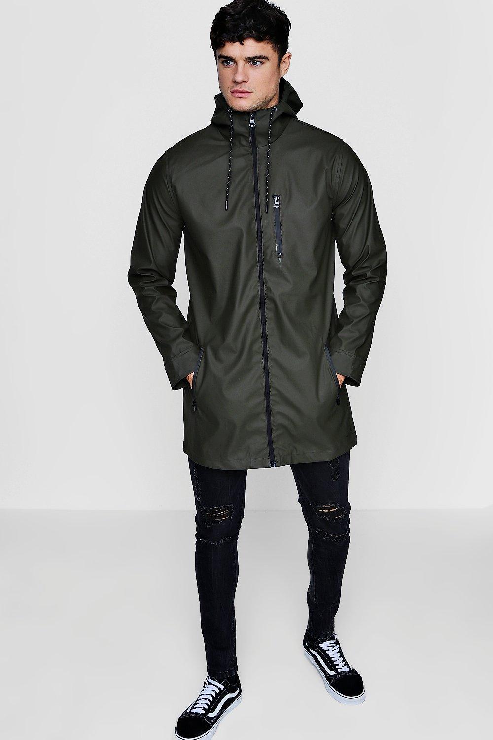 Water Resistant Hooded Unlined Parka | boohoo
