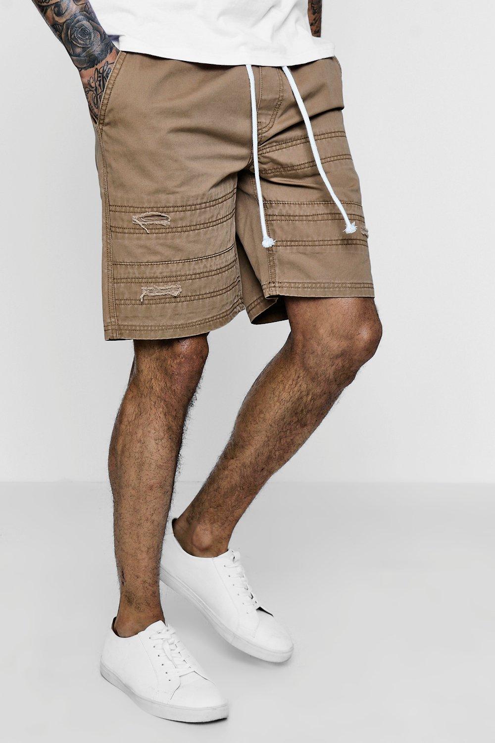 camel cargo shorts