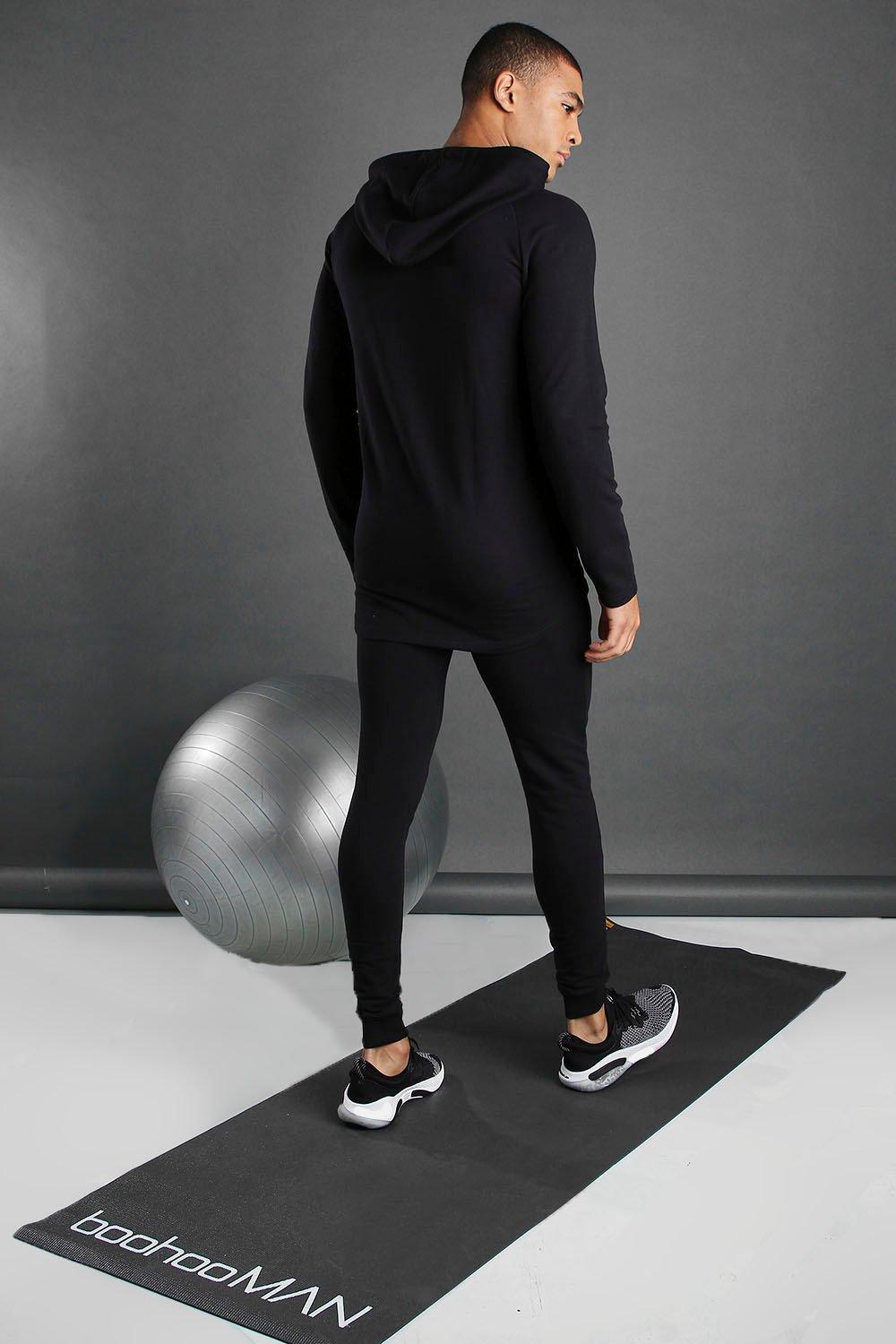 

Skinny Fit с капюшоном Спортивный костюм Active Gym, Черный