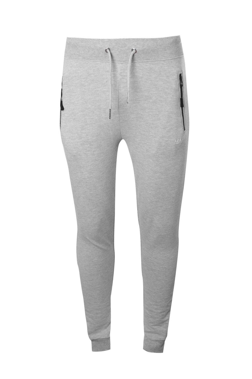 boohooman grey skinny joggers