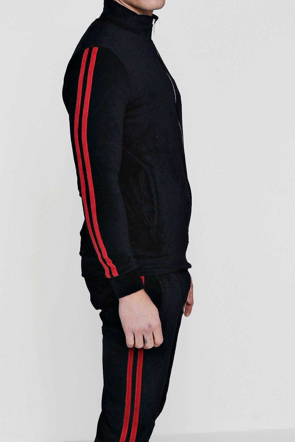 black stripe tracksuit