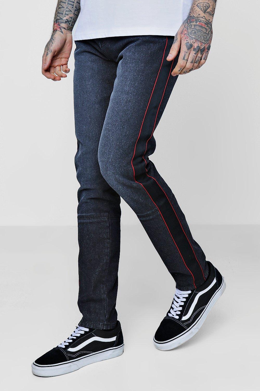 jeans with line down the side
