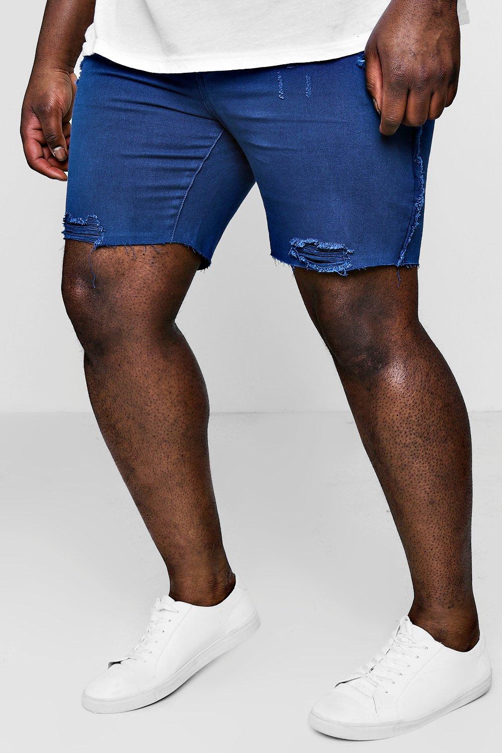 mens big and tall distressed jean shorts