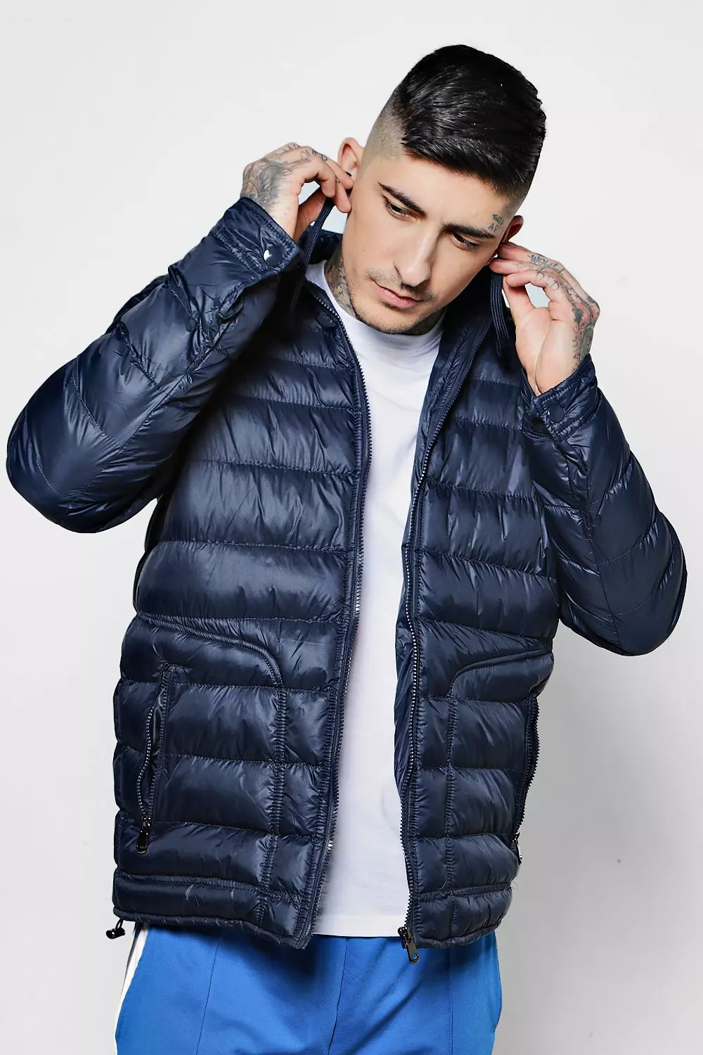 Jacket with clearance headphones built in