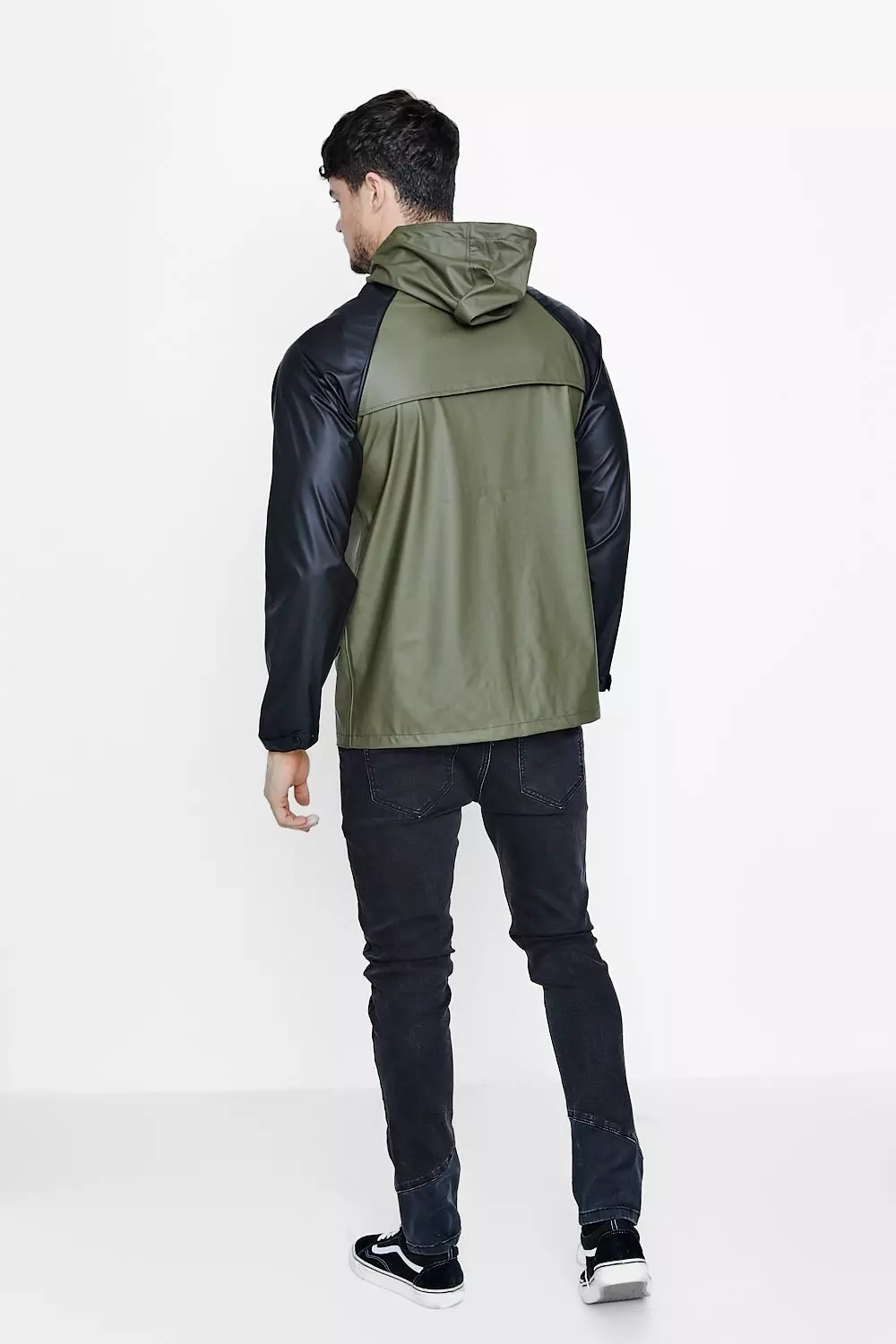 Hooded color clearance block jacket