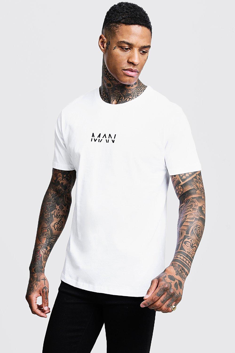boohooman plain white t shirt