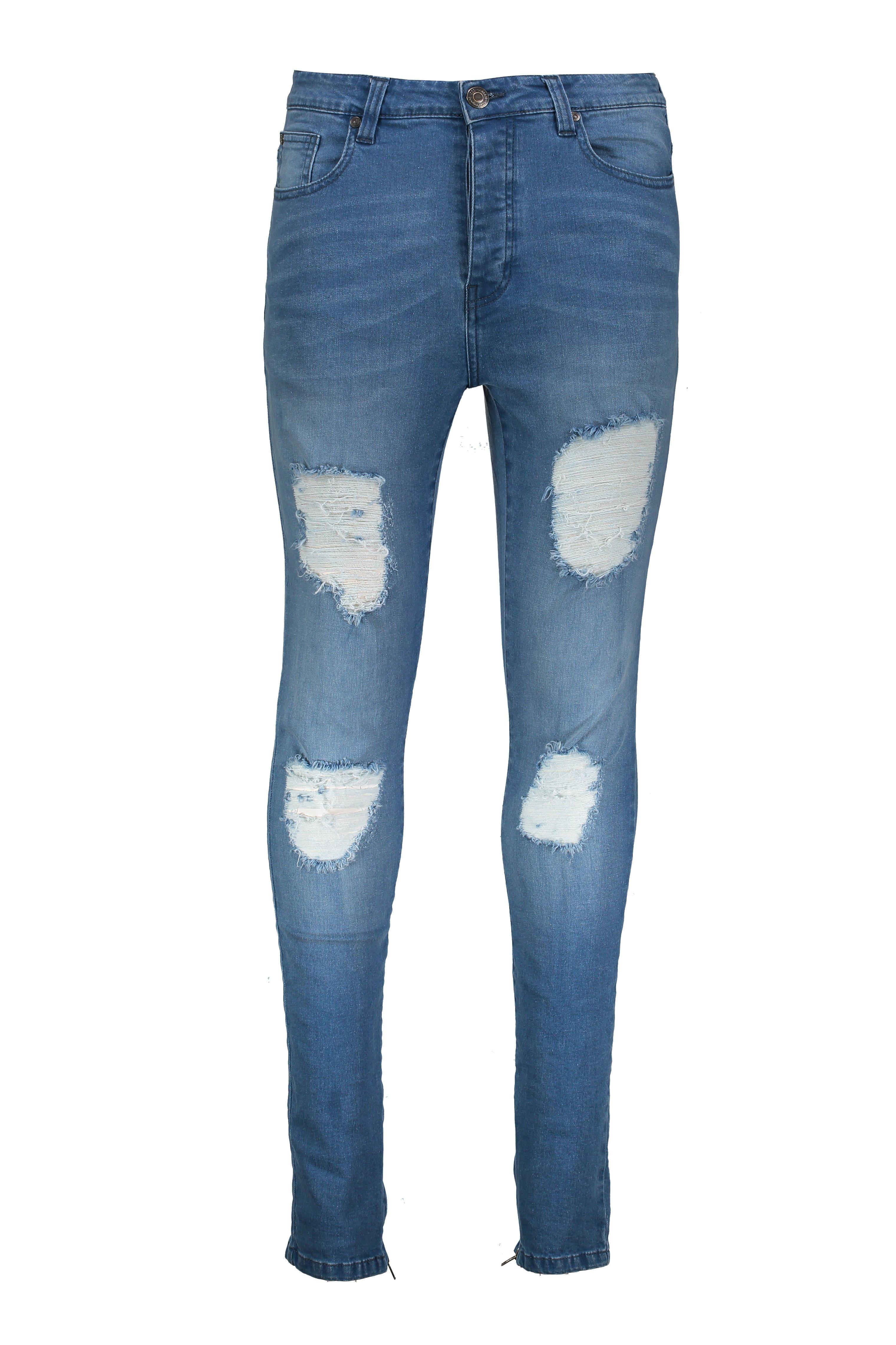 

Джинсы суперскинни вечере, на коленях с эффектом поношенности, Washed blue