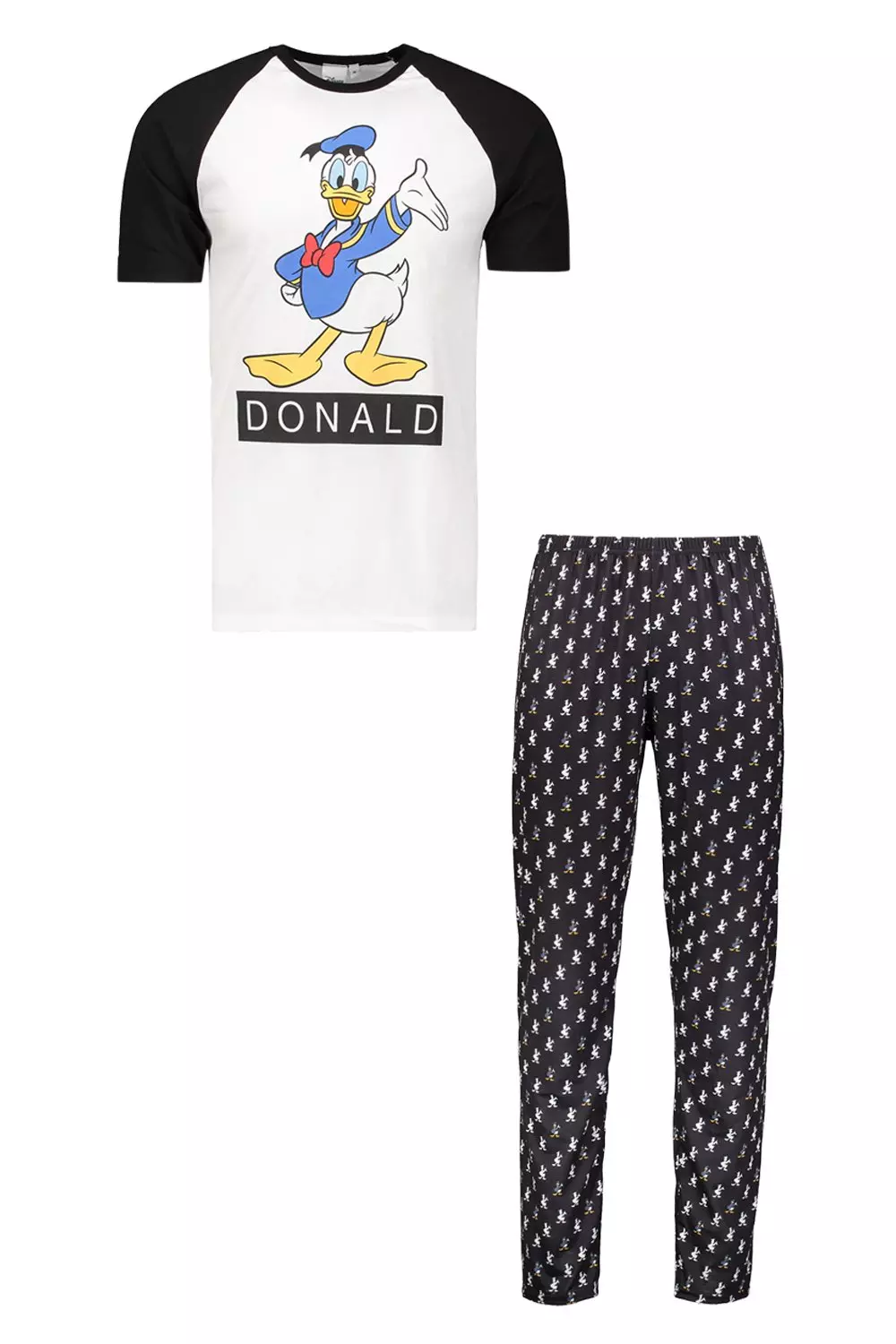 Disney Donald Duck Pyjama Set boohooMAN USA