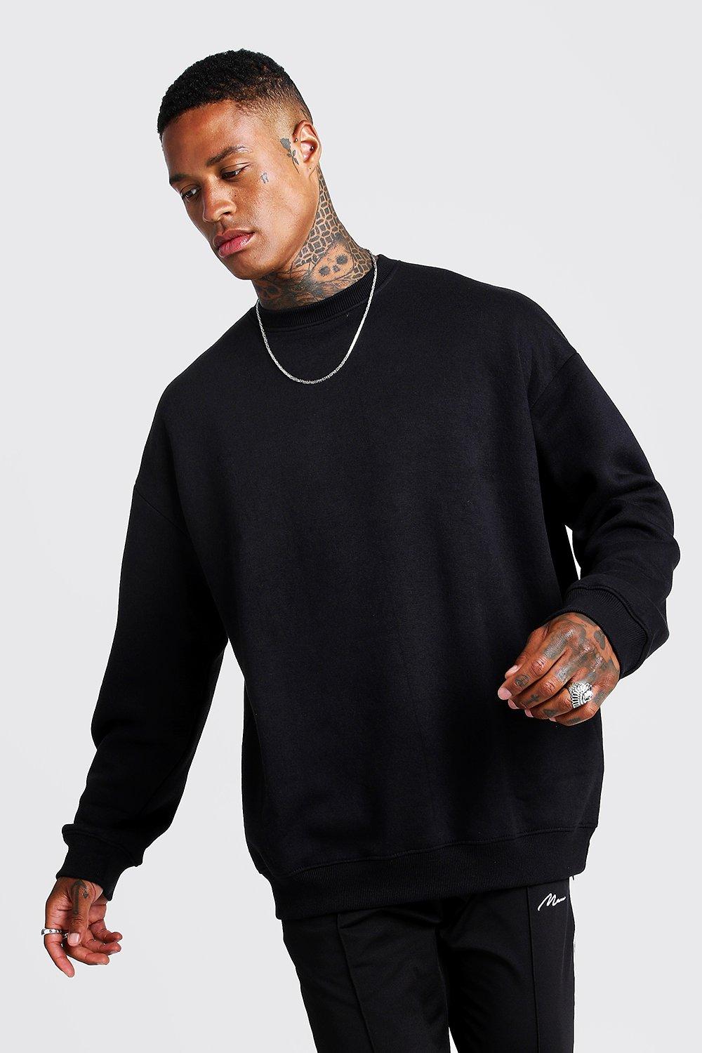 oversized black sweatshirt mens