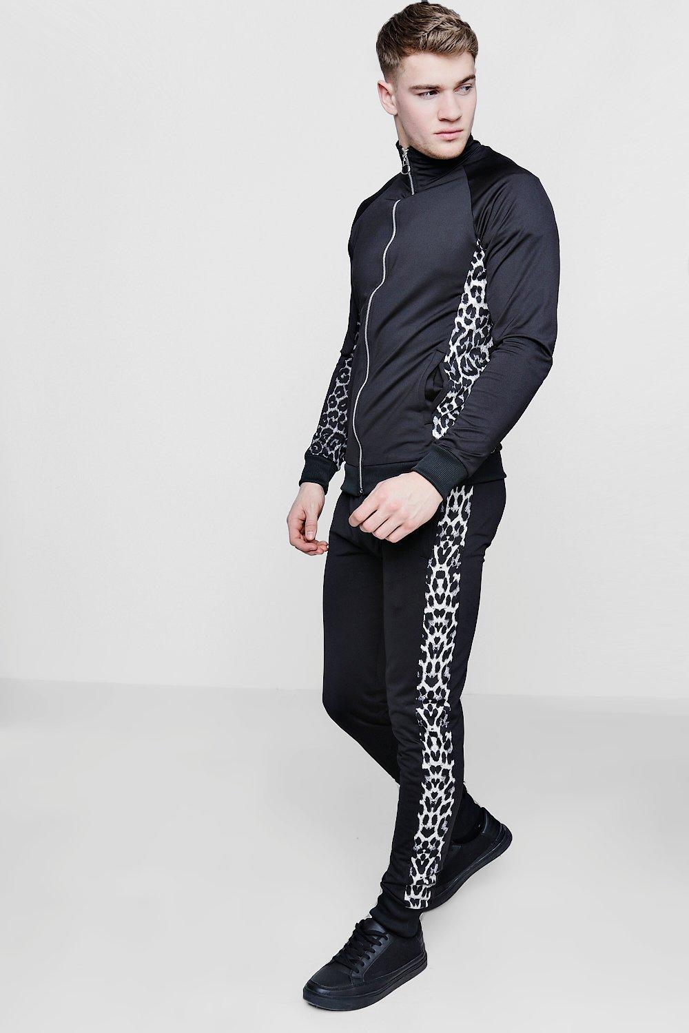 mens leopard tracksuit