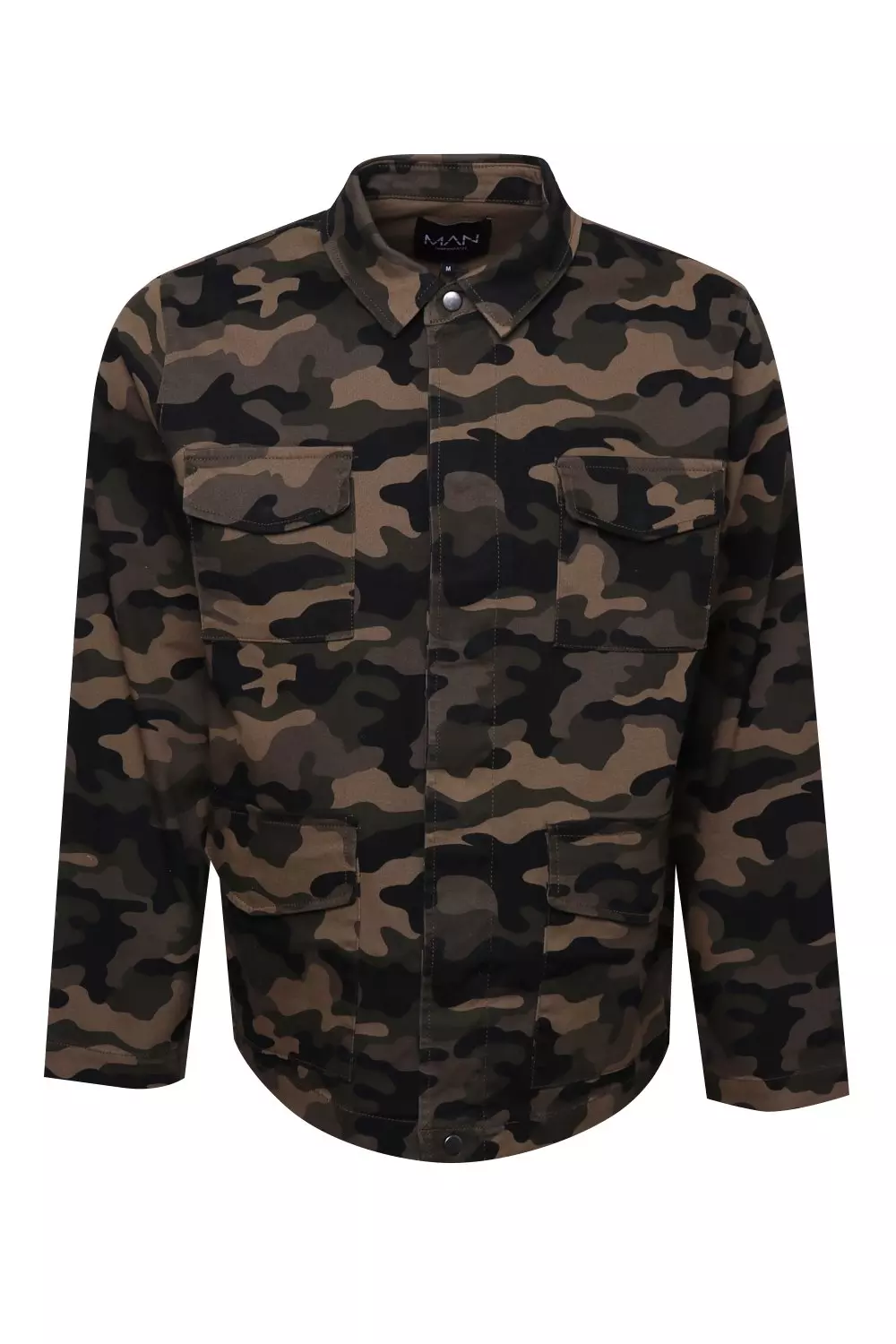 Camo Field Jacket | boohooMAN UK