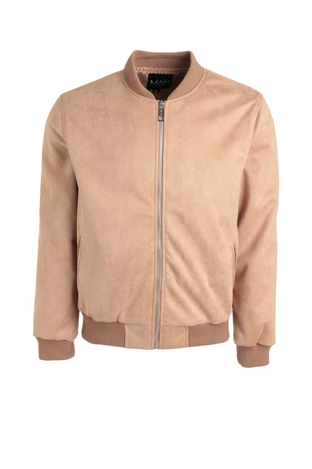 beige suede bomber jacket mens