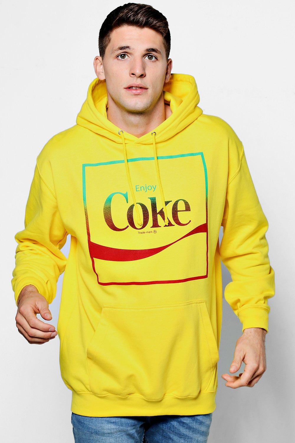 coca cola yellow hoodie