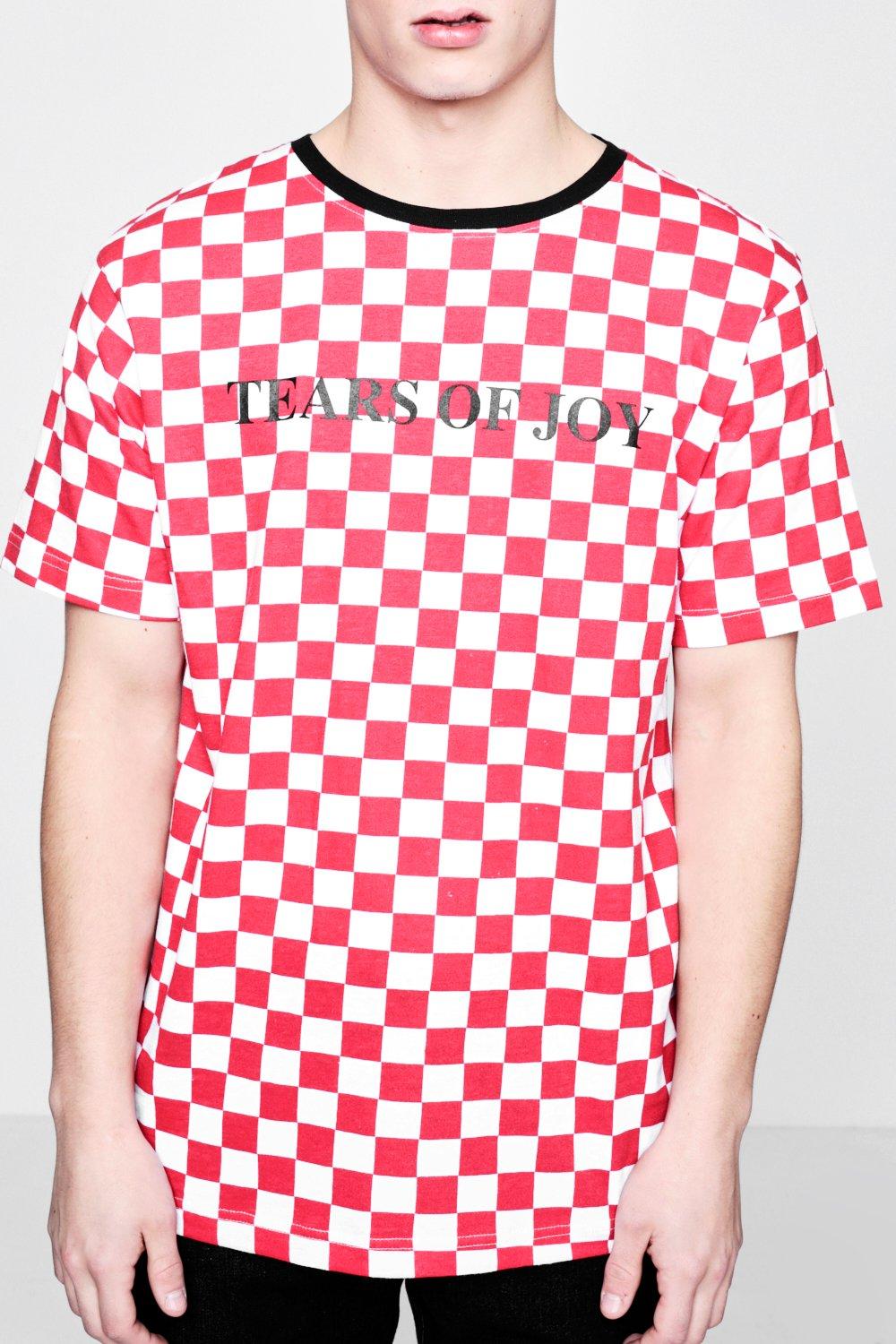 checkerboard t shirt mens