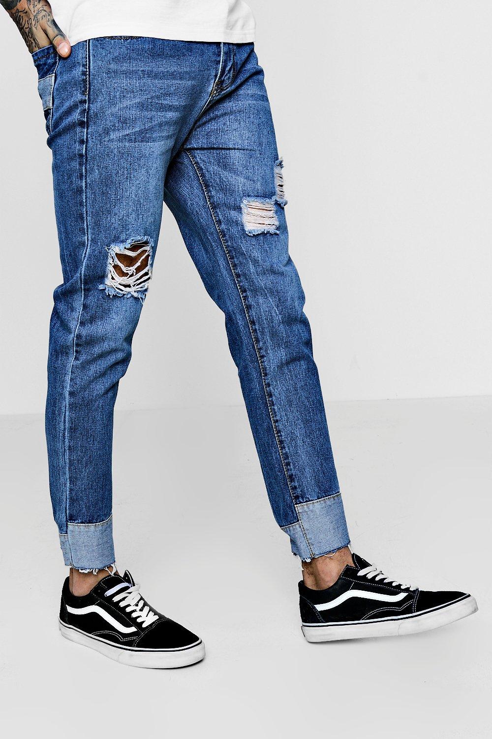 skinny fit cropped jeans