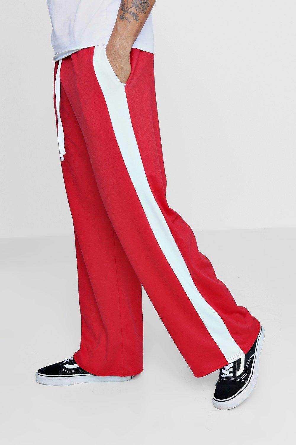 wide leg jogging bottoms mens