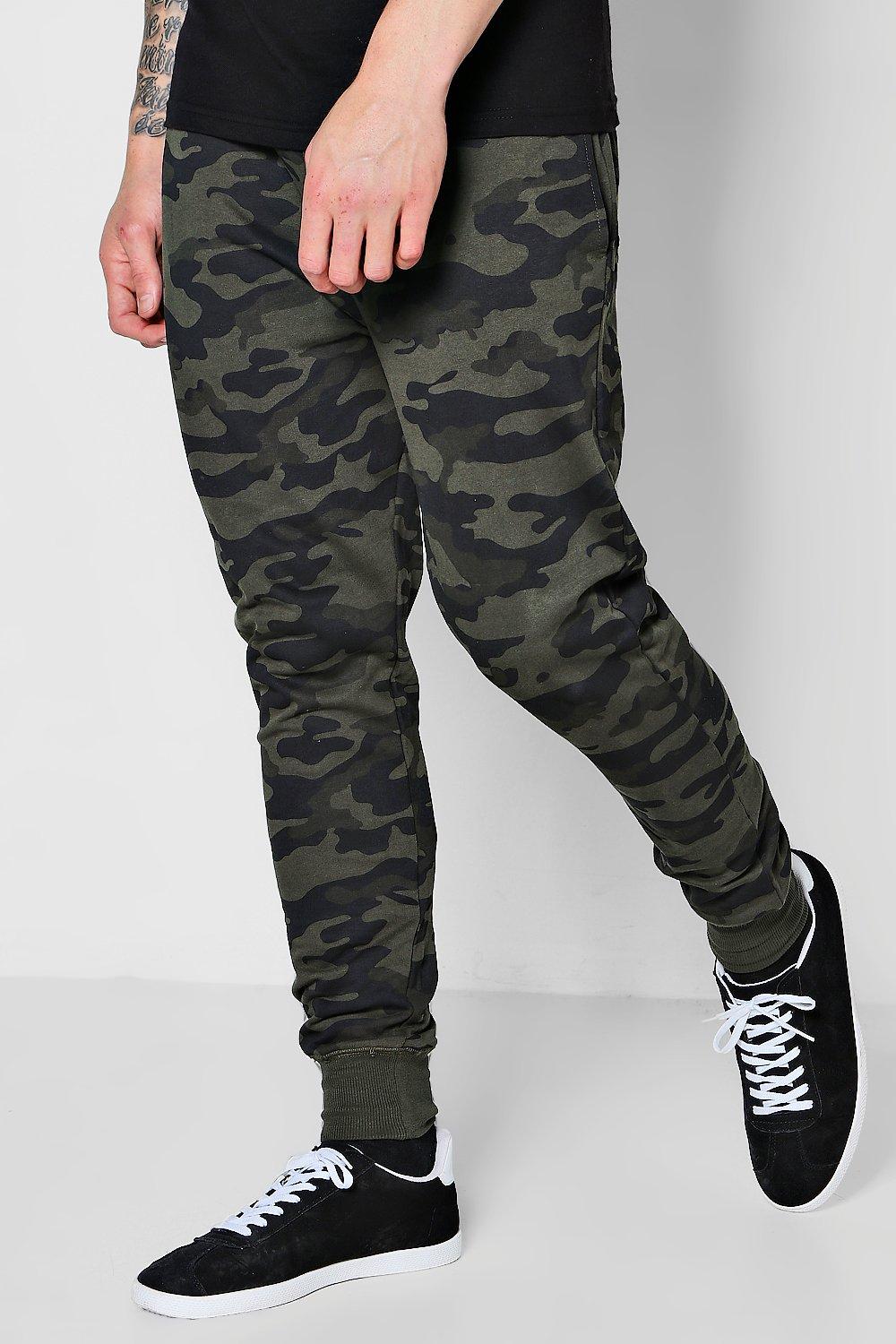 mens slim fit camo joggers