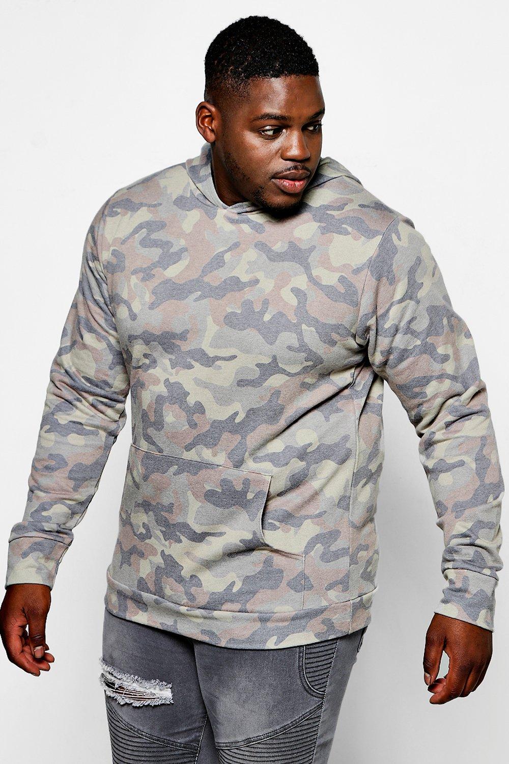 big and tall camo hoodie