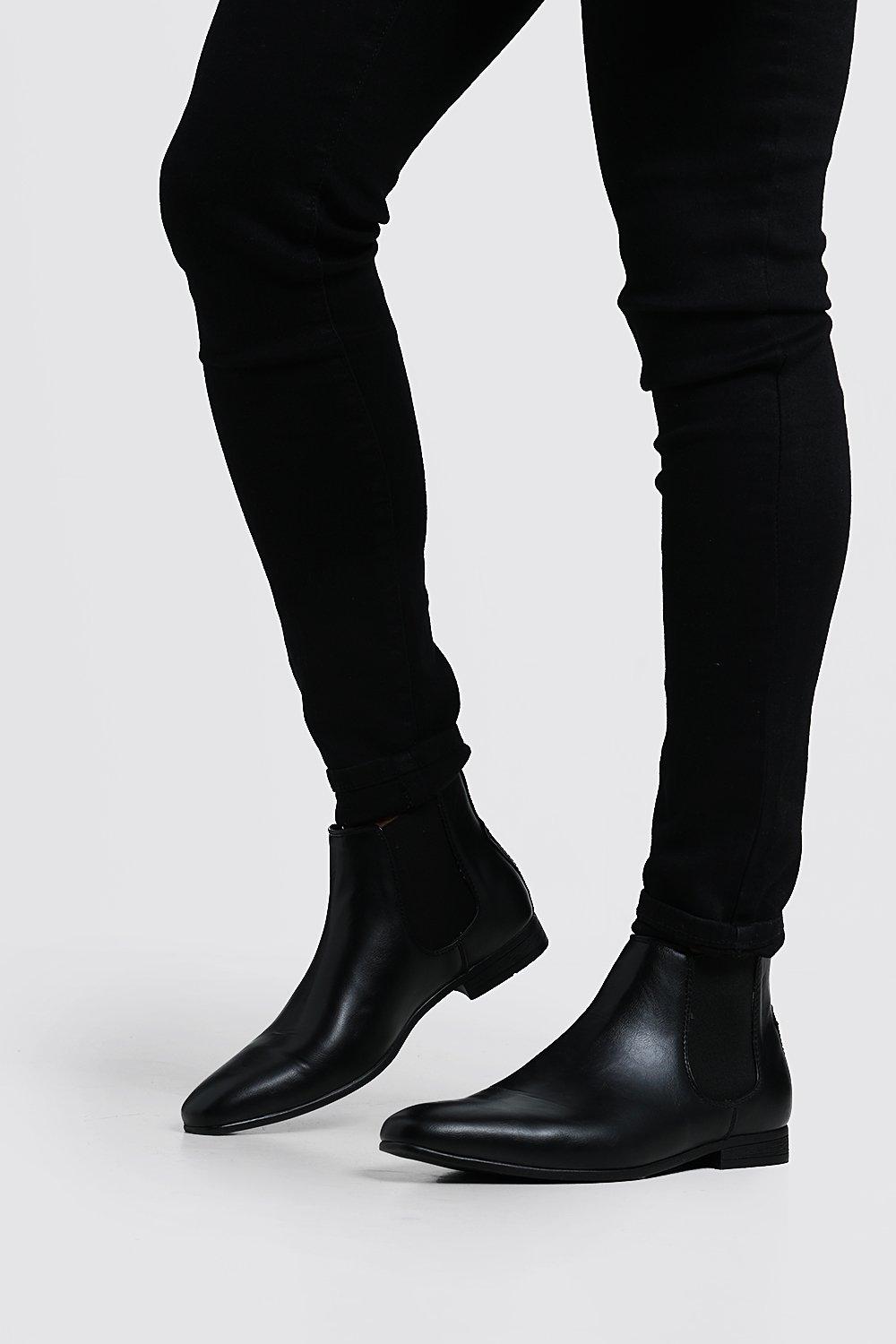 

Черный Сапоги челси из кожи Look