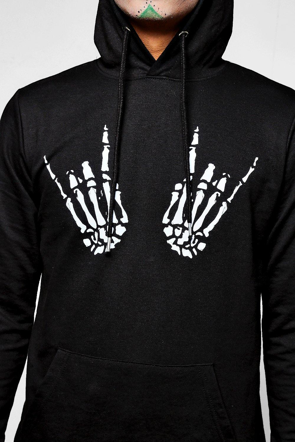 skeleton hands hoodie