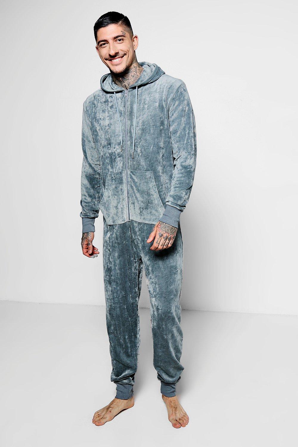 mens velour lounge set