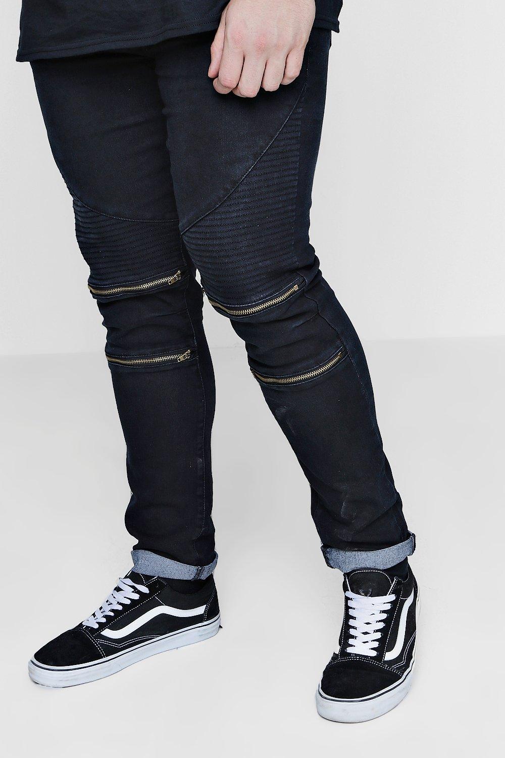 Black Knee Zipper pant