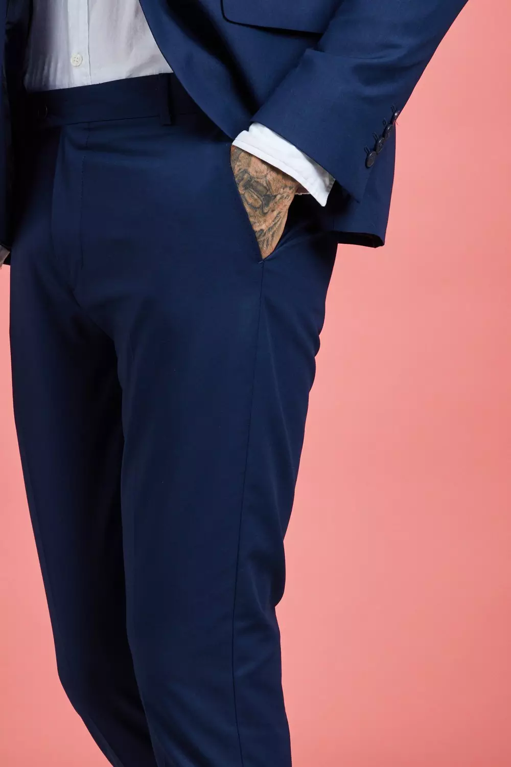 Slim Fit Navy Suit Pants