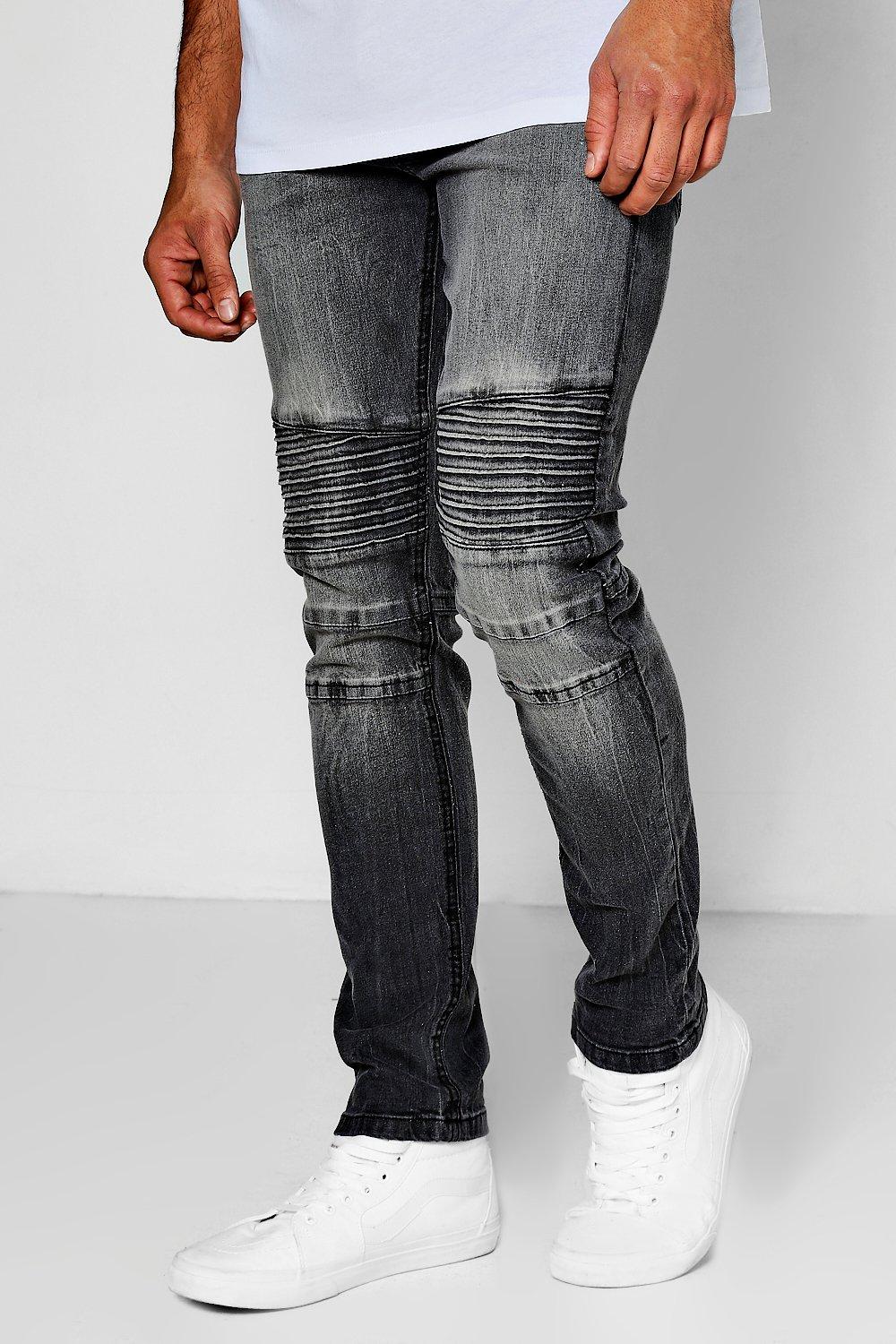 skinny fit motorcycle jeans