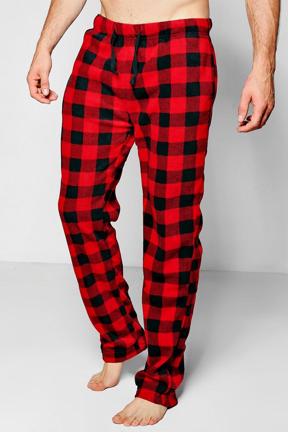 checkered pyjama bottoms